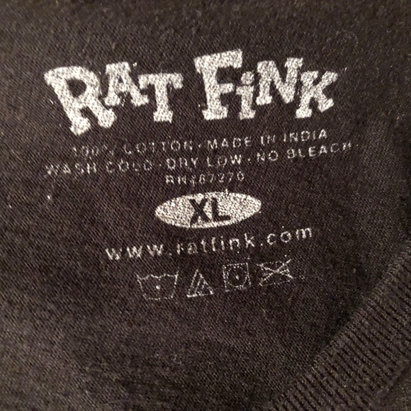 black Rat Fink "Burnin Love" ladies' v-neck t-shirt - Picture 5 of 7